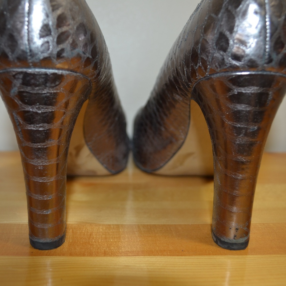 Franco Sarto Silver Python Platform Pumps - image 4